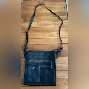 Black Leather Crossbody Bag